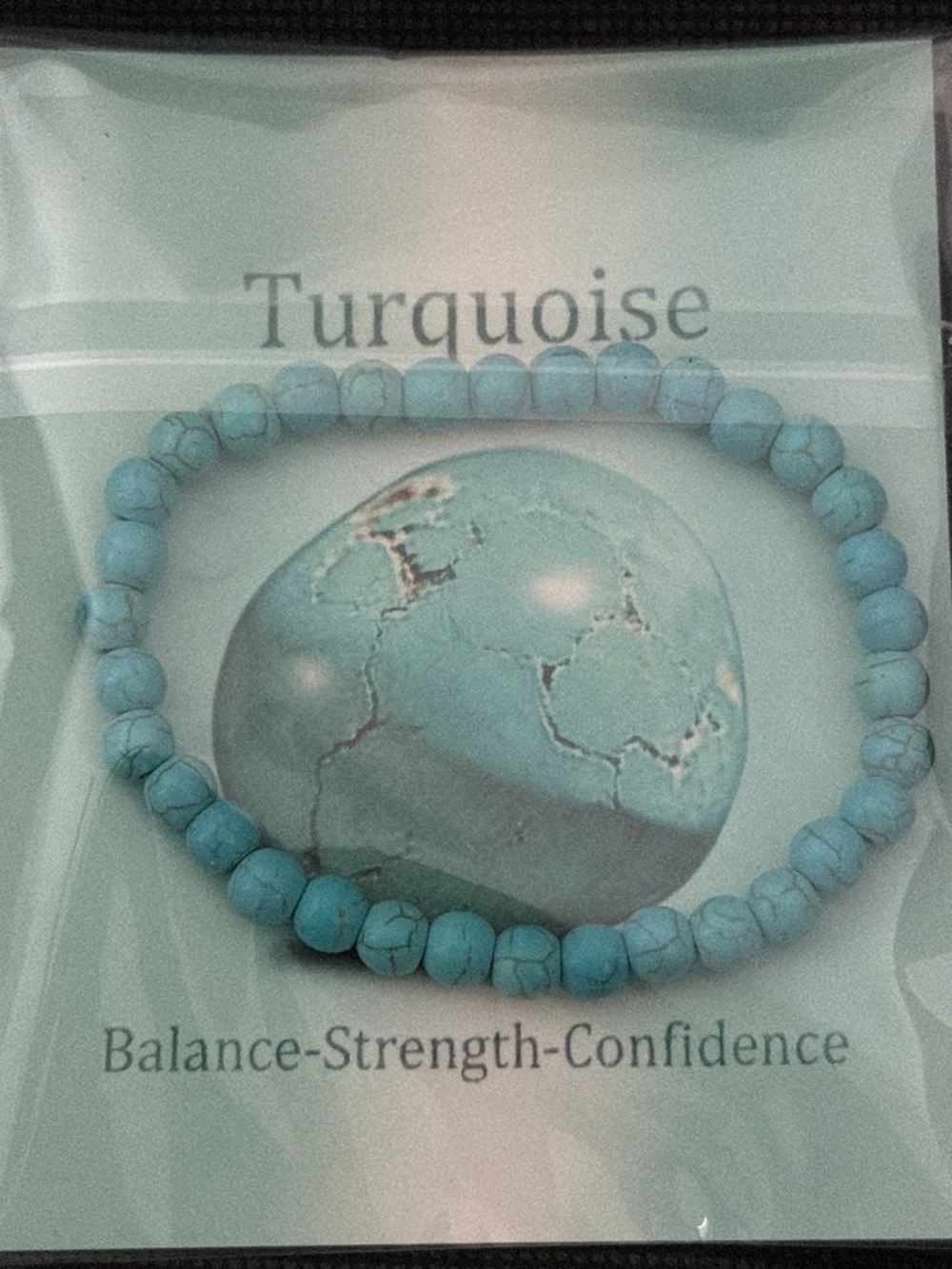 Turquoise Bead Stretch Bracelet - Turquoise